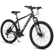 AVASTA AV300 27.5 inch Mountain Bike with 21-Speed Aluminum Frame, Dual Disc Brake, Comfortable Saddle,Black