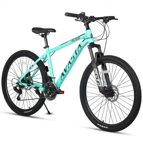 21-Speed Green Mountain Bike, Aluminum Frame, Dual Disc Brake
