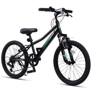 AVASTA Govet 20 Kids Mountain Bike for 6-12 Years Old Boys Girls with Suspension Fork, 6 Speeds Drivetrain, Black