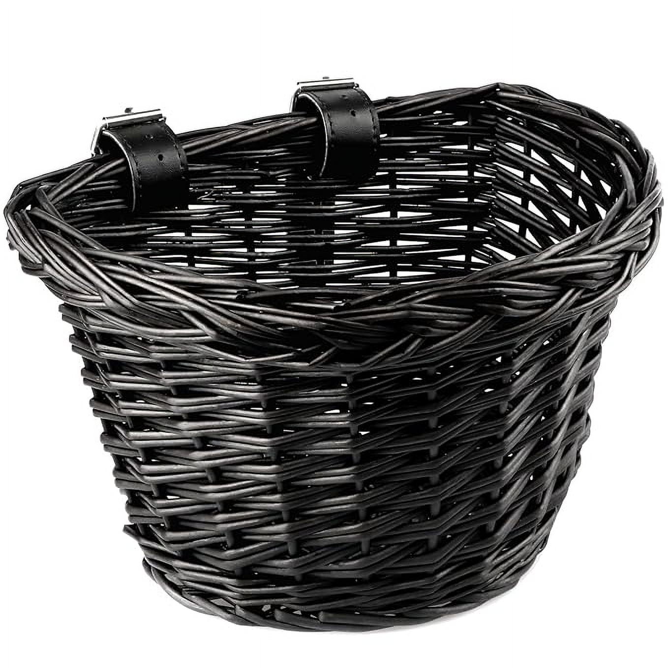 AVASTA Wicker Kids Bike Basket for 18 20 inch Girls Boys Bicycle, Kids