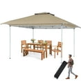 thumbnail image 1 of AVAWING 12x12 ft Outdoor Pop-up Canopy Party Tent Easy Setup Patio Wedding Tent, Khaki, 1 of 7