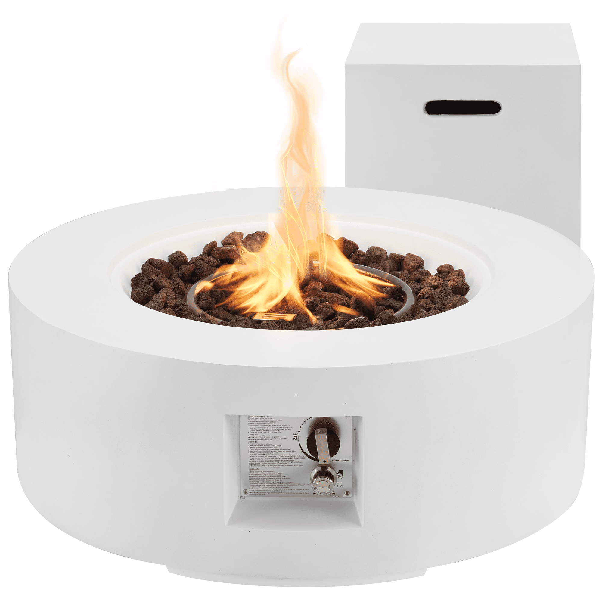 AVAWING Propane Fire Pit Table, Auto-Ignition, 50,000 BTU