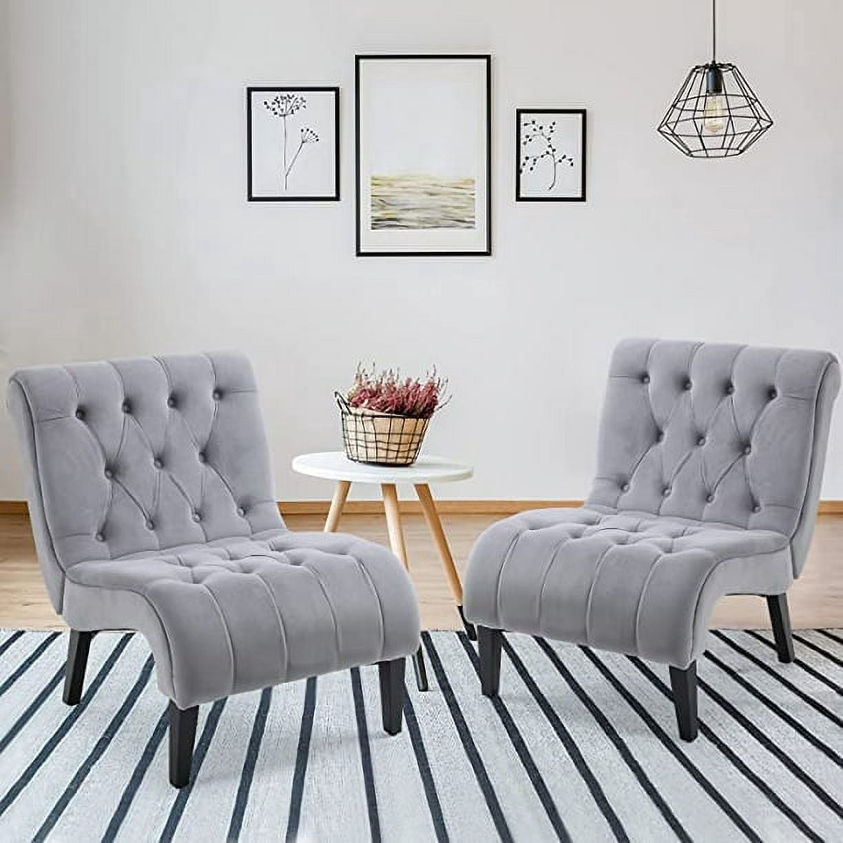 AVAWING Modern Armchair, Bedroom & Living Room Indoor Velvet Accent ...