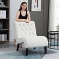 thumbnail image 1 of AVAWING Armless Accent Fabric Upholstered Lounge Chairs for Bedroom & Living Room, Adult, Beige, 1 of 9