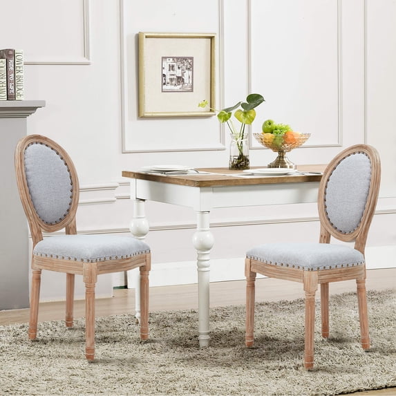AVAWING Farmhouse Fabric Dining Room Chairs 2 PCS, French Chairs with — free download