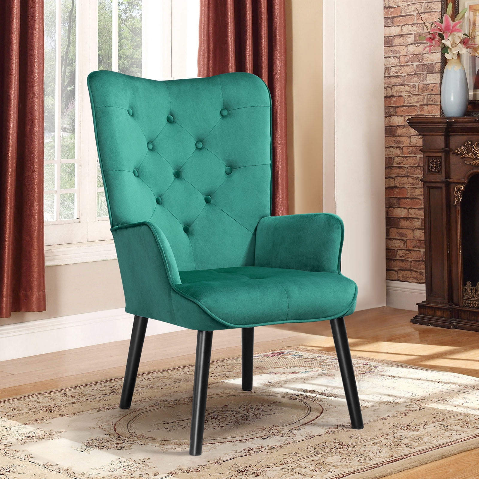 AVAWING Green Accent Chair, Mid Century Modern Accent Chair