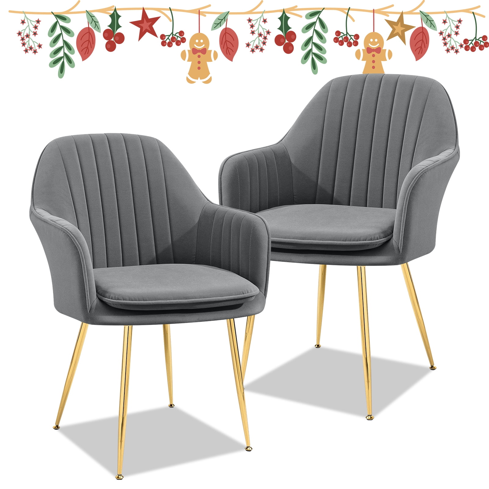 AVAWING Modern Living Dining Room Accent Arm Chairs Set of 2