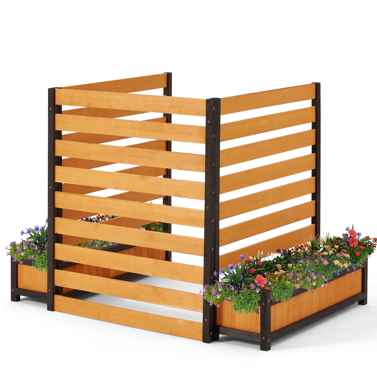 Photo inspiration: Visual Reference: Avawing No Dig Ac Unit Privacy Fence 3 Panels With