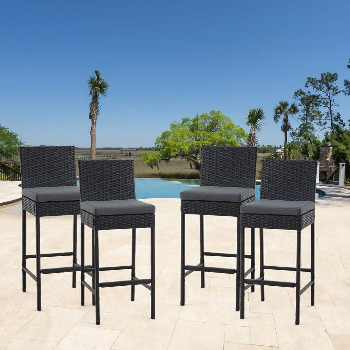 Avawing Set of 4 Outdoor Bar Stools