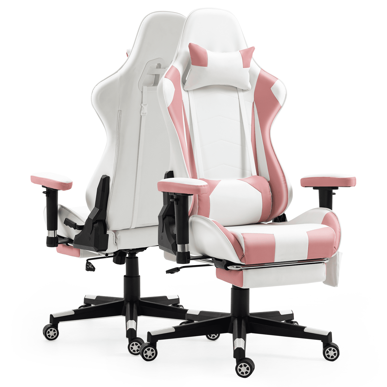 Pink gaming 2025 chair with wings