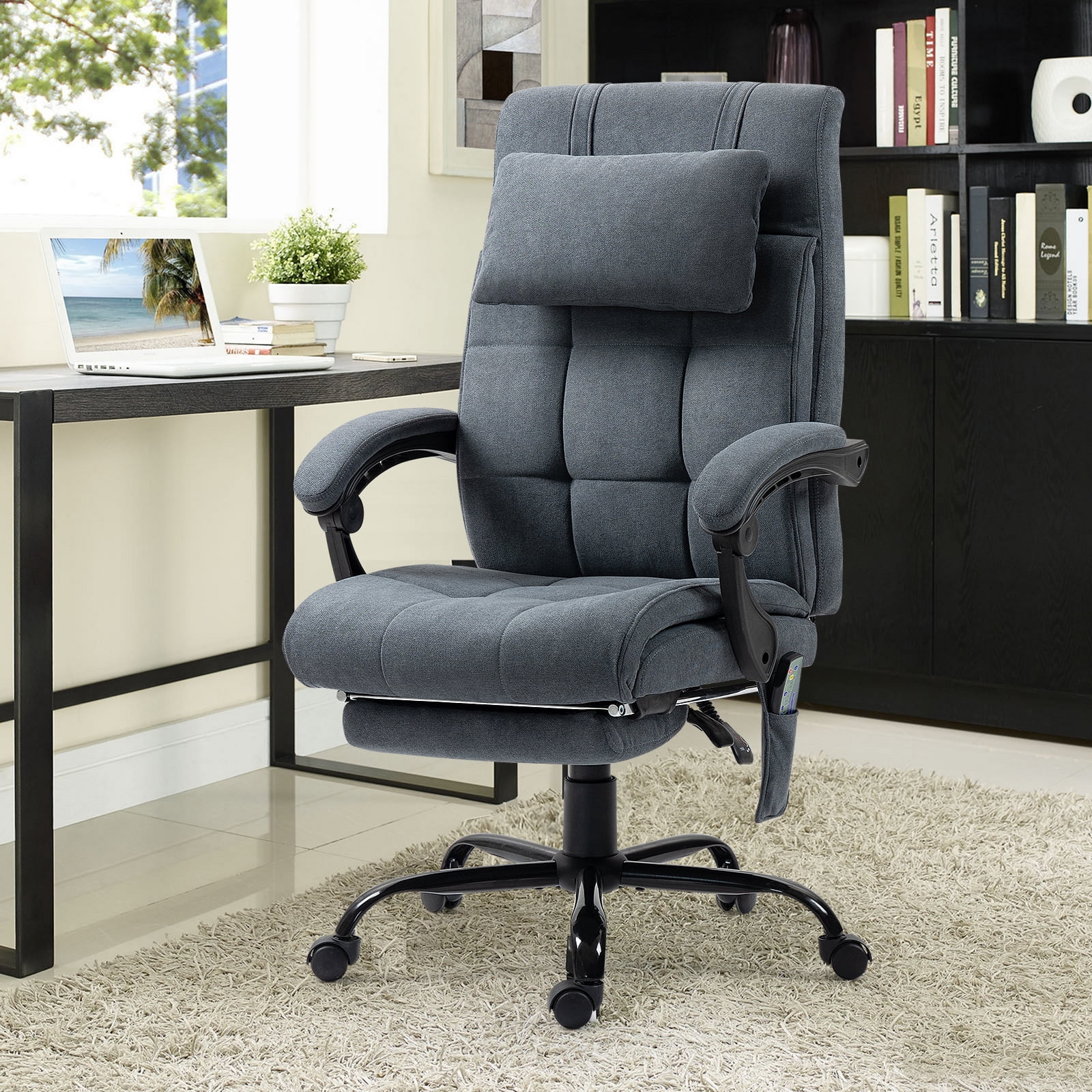 AVAWING Velvet Executive Office Chair with Adjustable Height and Back