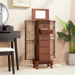 Wood Jewelry Armoires in Bedroom Furniture Walmart