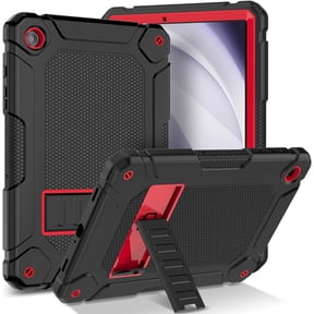 AVAWO Case for Samsung Galaxy Tab A11+ Plus/A9+ Plus 2026/2023 11-Inch, Shockproof Rugged Case Cover with Kickstand for Men Kids Toddler Boys Girls, Black+Red