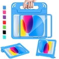 thumbnail image 1 of AVAWO Kids Case for New iPad (A16) 11th Generation 11 Inch 2025 & iPad 10th Generation 10.9" 2022 with Built-in Screen Protector Durable Shockproof Lightweight Handle Cover, Blue, 1 of 10
