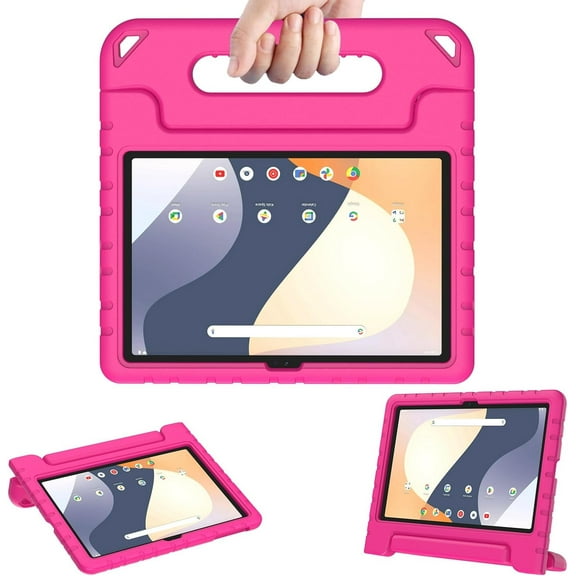 AVAWO Kids Case for Onn 10.1” Model 100135925 Tablet (4th Generation, 2024), Light Weight Shock Proof Handle Stand Case for Walmart Onn 10.1 inch Tablet (Just Fit 2024, 4 Gen),Rose