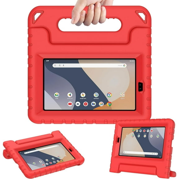 AVAWO Kids Case for Onn. 8" 4th Generation 2024, Hanle Stand Protective Cover with Built-in Screen Protector for Onn. 8 Inch Tablet Gen 4 2024 Model 100135923,Red