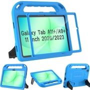 AVAWO Kids Case for Samsung Galaxy Tab A11+ Plus/A9+ Plus 11 inch 2026/2023 - with Built-in Screen Protector, Shockproof Covertible Handle Stand Cover, Blue