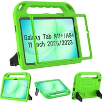 AVAWO Kids Case for Samsung Galaxy Tab A11  Plus/A9  Plus 11 inch 2026/2023 - with Built-in Screen Protector, Shockproof Covertible Handle Stand Cover, Green