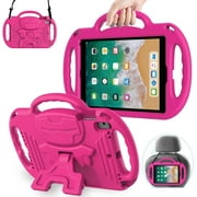 AVAWO Kids Case for iPad 6th/5th Generation 9.7 inch 2018/2017 - with Shoulder Strap, Shockproof Handle Stand Case for iPad 9.7 inch 5 & 6th Gen & iPad Air / Ai