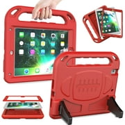 AVAWO Kids Case for iPad 9.7 2018/2017 & iPad Air 2 - [Built-in Screen Protector][Light Weight Handle] Shockproof Stand Case for iPad 9.7 inch 2018(6th Generation) / 2017(5th Gen) - Red