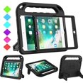thumbnail image 1 of AVAWO Kids Case for iPad 9.7 2018/2017 & iPad Air 2 - [Built-in Screen Protector][Light Weight Handle] Shockproof Stand Case for iPad 9.7 inch 2018(6th Generation) / 2017(5th Gen) - Black, 1 of 11