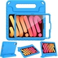 thumbnail image 1 of AVAWO Kids Case for iPad Mini 7 (A17 Pro) 2024 8.3 inch, Mini 6 2021 with Built-in Screen Protector, Shockproof Lightweight Handle Stand Cover, Blue, 1 of 9