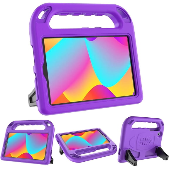 AVAWO for TCL Tab 8 LE (9137w) / WiFi (9132x) 2023 Case for Kids, Boys and Girls EVA Handle Stand Shockproof Cover - Purple