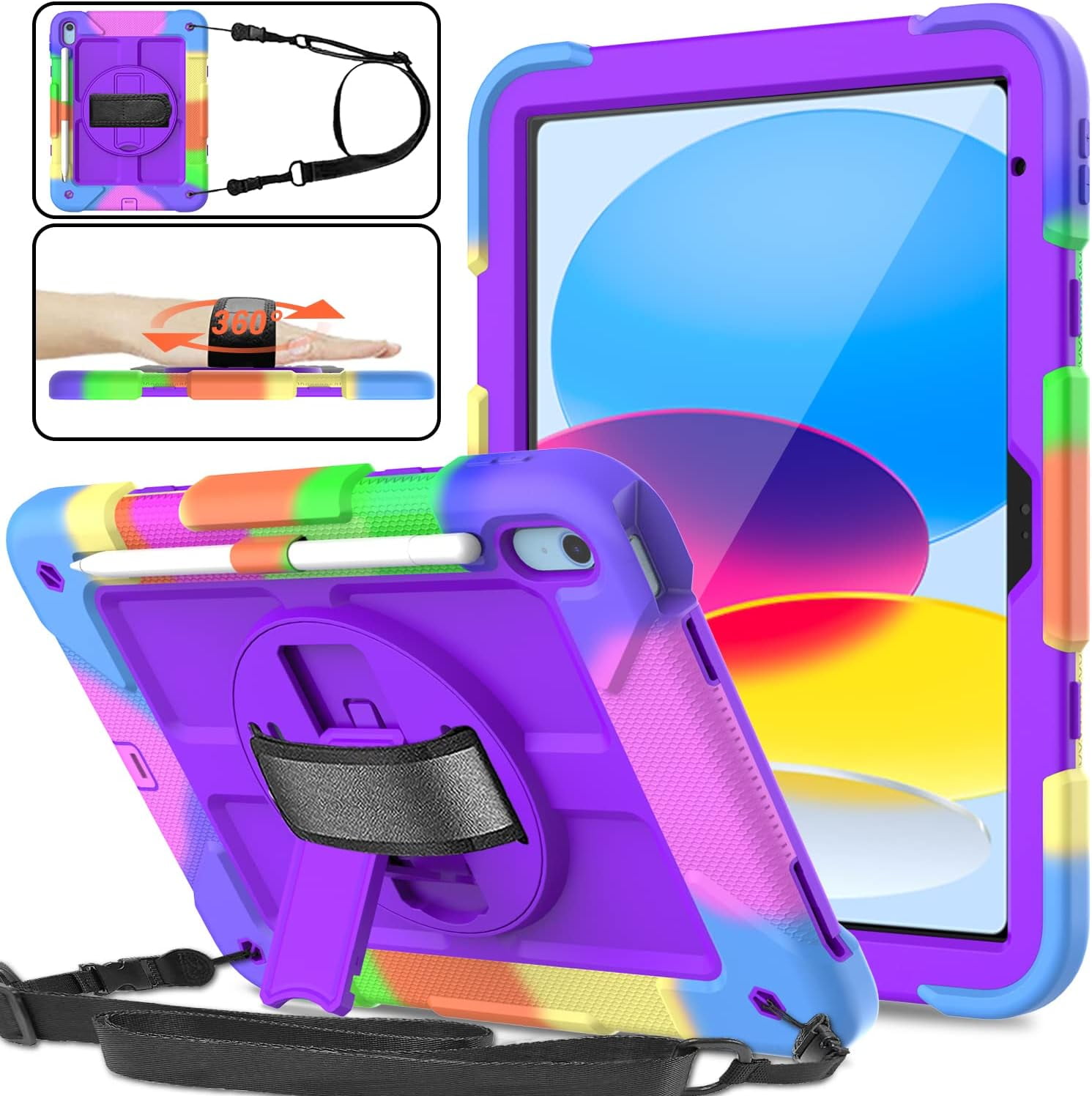 AVAWO iPad 10th Generation Case 10.9 Inch 2022, Heavy Duty Shockproof