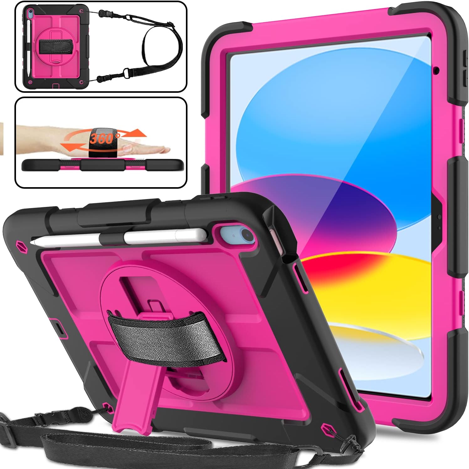 Funda Para IPad (A16) De 11ª Generación De 11 Pulgadas 2025, Para IPad De 10ª Generación 2022 De 10.9 Pulgadas, Para IPad 10ª, Funda Protectora Inteligente Con Soporte Multiángulo, A Prueba