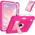 thumbnail image 1 of AVAWO 360° Rotatable Case for iPad (A16) 11th Generation 11 Inch 2025 & iPad 10th Generation 10.9" 2022, Shockproof Rugged Protective Cover with Shoulder Strap/Hand Strap - Rose, 1 of 12