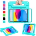 thumbnail image 1 of AVAWO Kids Case for New iPad (A16) 11th Generation 11 Inch 2025 & iPad 10th Generation 10.9" 2022 with Built-in Screen Protector Shockproof Lightweight Handle Cover, Cyan, 1 of 9