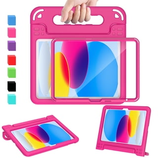 AVAWO Kids Case for New iPad (A16) 11th Generation 11 Inch 2025 & iPad 10th Generation 10.9" 2022 with Built-in Screen Protector Durable Shockproof Lightweight Handle Cover, Rose
