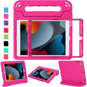 AVAWO Kids Case for iPad 9th/8th/7th Generation 10.2 inch 2021/2020/2019, Light Weight ShockProof Handle Stand Case for iPad 9/8/7 Gen 10.2"-Pink