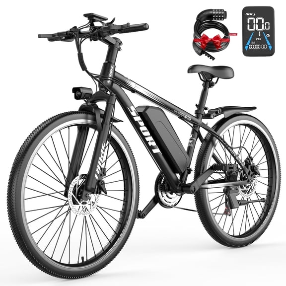 AVBDJOY 26" Electric Mountain Bike for Adults, 7-Speed eBike with 1500W Peak Motor, Up to 28 MPH, 60 Miles Max Range, Electric Bicycle with Removable Battery & 5-Working Modes