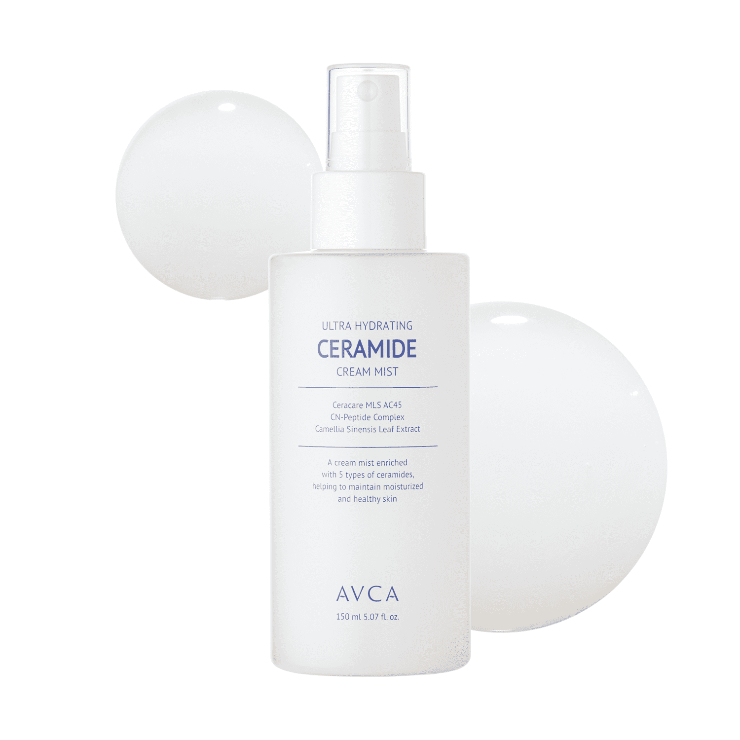AVCA Ultra Hydrating Ceramide Cream Mist Milky Face Mist with 5 Ceramides for Deep Moisture, Soothing & Dewy Glow, Lightweight Hydrating Facial Spray for All Skin Types (5.07 fl oz)