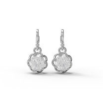 AVDAN 1.5 Ctw Round Moissanite Diamond 925 Sterling Silver Solitaire Women Dangle Earrings