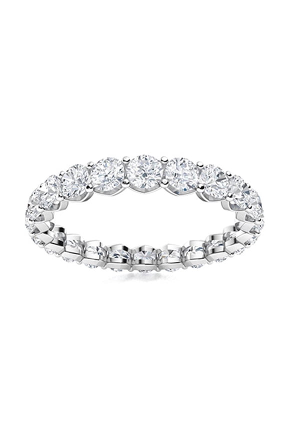 3mm Round Moissanite Diamond Women Wedding Stackable Ring 925 Sterling Silver