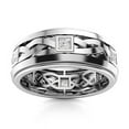 thumbnail image 1 of AVDAN 925 Sterling Silver 0.30 Ctw Square Cut Moissanite Diamond Women Promise Ring, 1 of 4