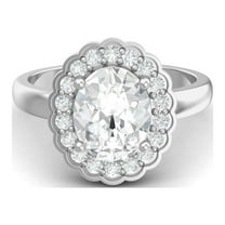 AVDAN 925 Sterling Silver 6mm Round Shape Moissanite Diamond Solitaire Women Ring