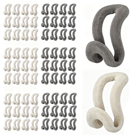 AVDDVZAR 100 Pack Hanger Connector Hooks, Heavy Duty Cascading Clothes Hanger Hooks, Space Saving Closet Storage Organizer