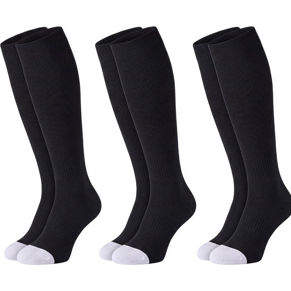 AVDDVZAR 3 Pairs Multi‑Sport Tube Socks For Youth And Adult, Breathable Athletic Socks For Baseball Soccer Softball Training