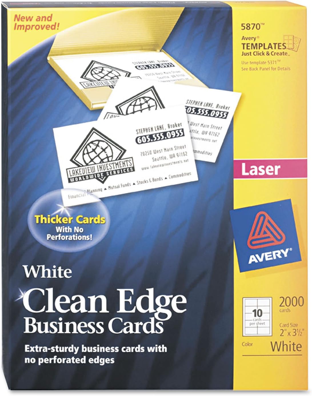AVE5870 Clean Edge Business Card