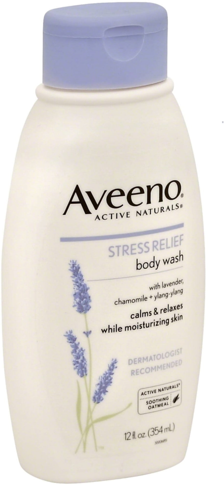 AVEENO Active Naturals Body Wash, Stress Relief 12 oz (Pack of 4)