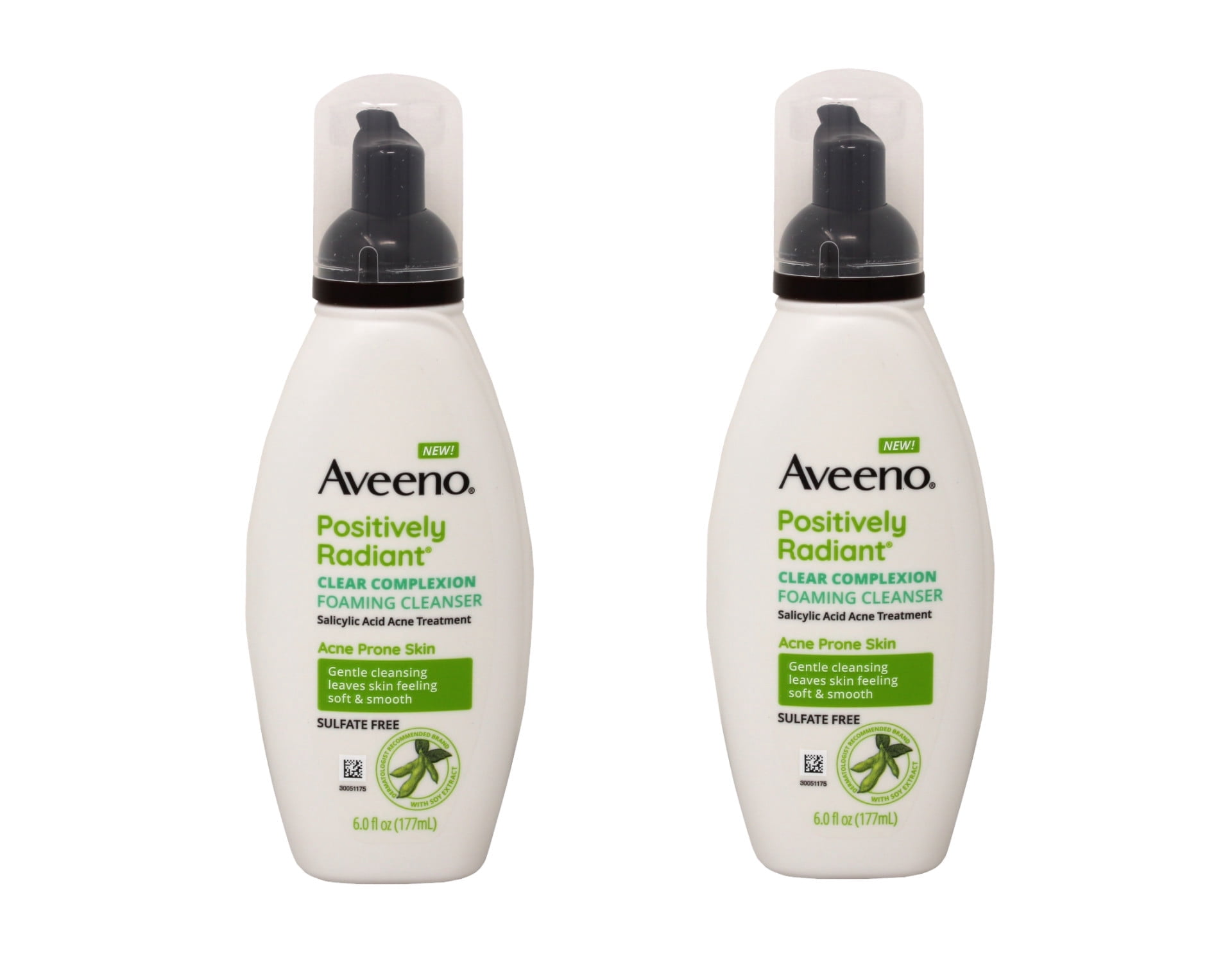 AVEENO Active Naturals Clear Complexion Foaming Cleanser 6 oz (Pack of 2)