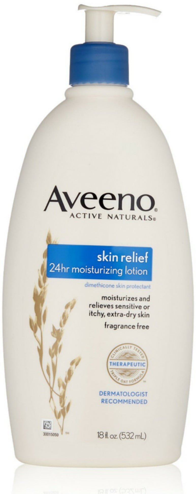 AVEENO Active Naturals Skin Relief 24 Hour Moisturizing Lotion, 18 Oz (Pack of 4)