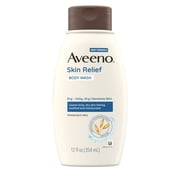 AVEENO Active Naturals Skin Relief Body Wash Fragrance Free 12 oz Pack of 2