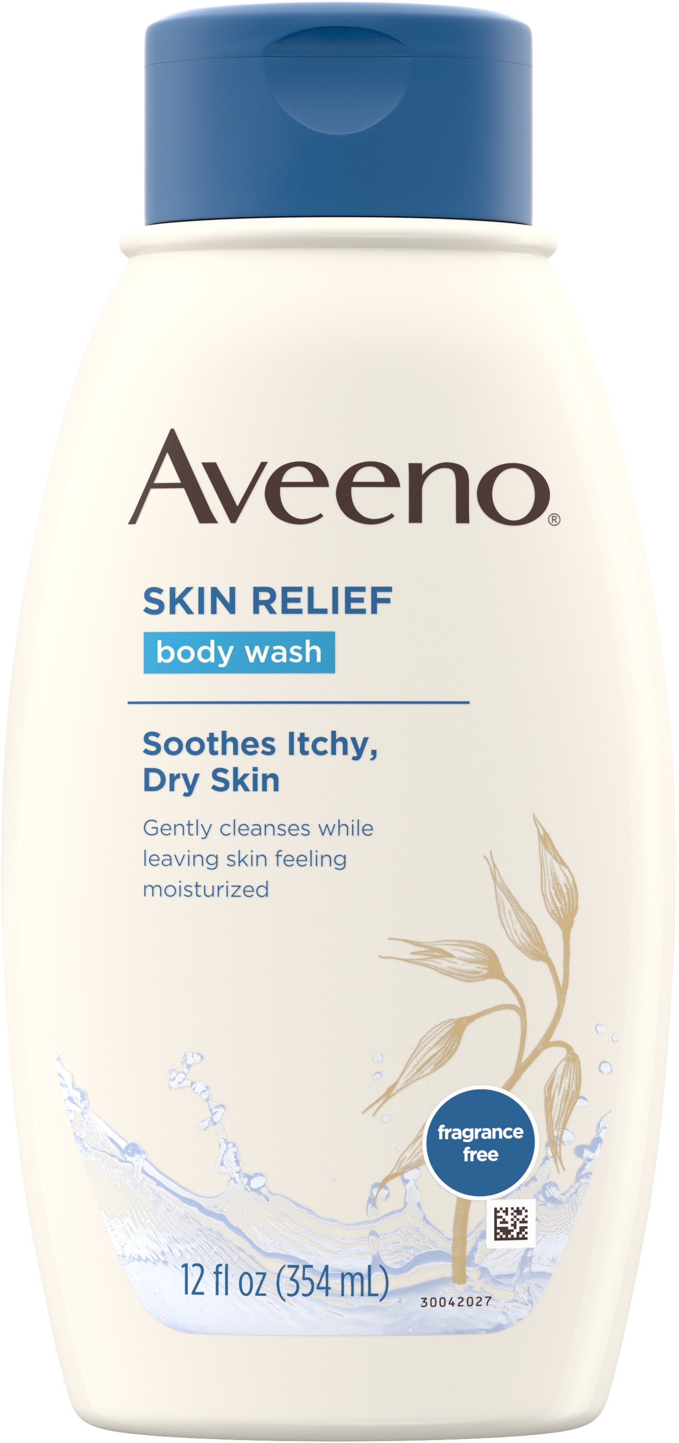 AVEENO Active Naturals Skin Relief Body Wash Fragrance Free, 12 oz (Pack of 3) - image 1 of 8