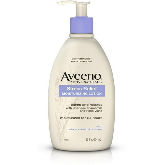 AVEENO Active Naturals Stress Relief Moisturizing Lotion 12 oz (Pack of 2)