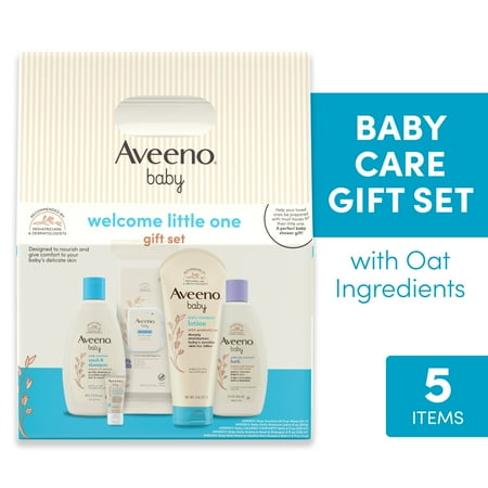 Aveeno Baby Welcome Little One Gift Set, Nourishing Oat, 5 items