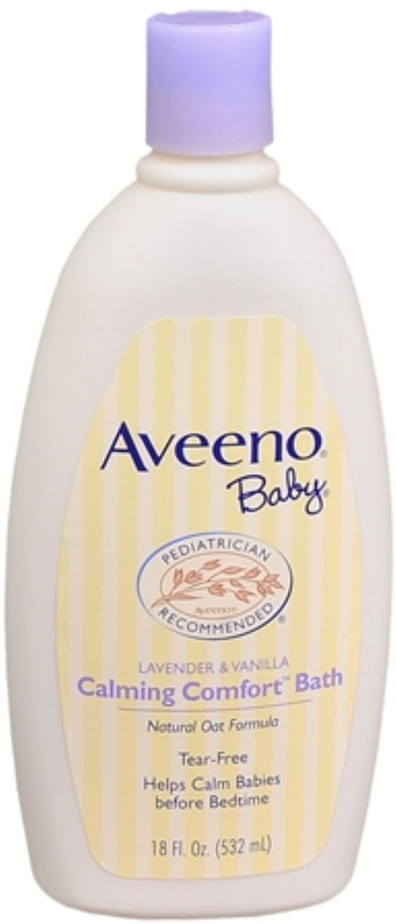 AVEENO Baby Lavender & Vanilla Calming Comfort Bath 18 oz (Pack of 2)